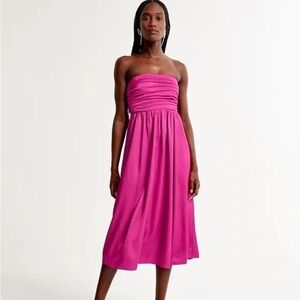 Abercrombie & Fitch Pink Strapless Dress